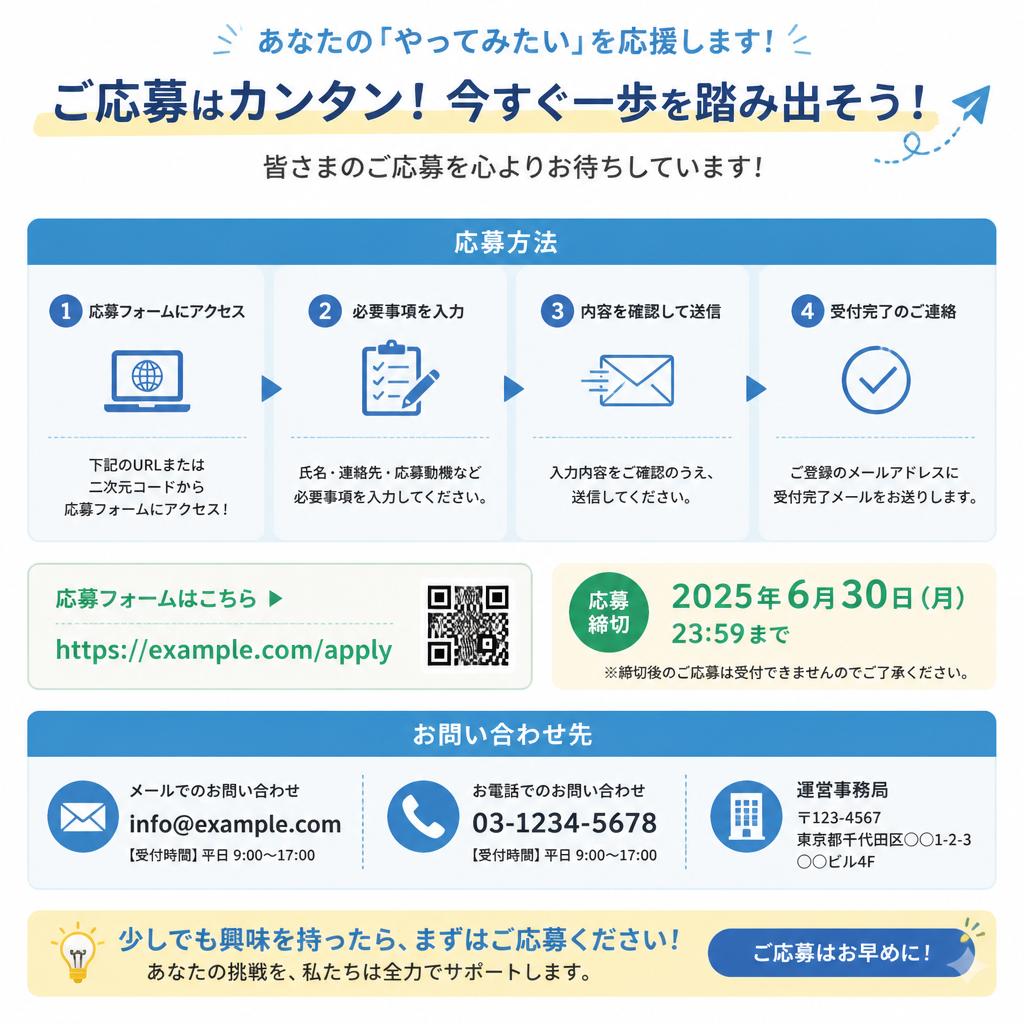 今すぐ応募しよう！