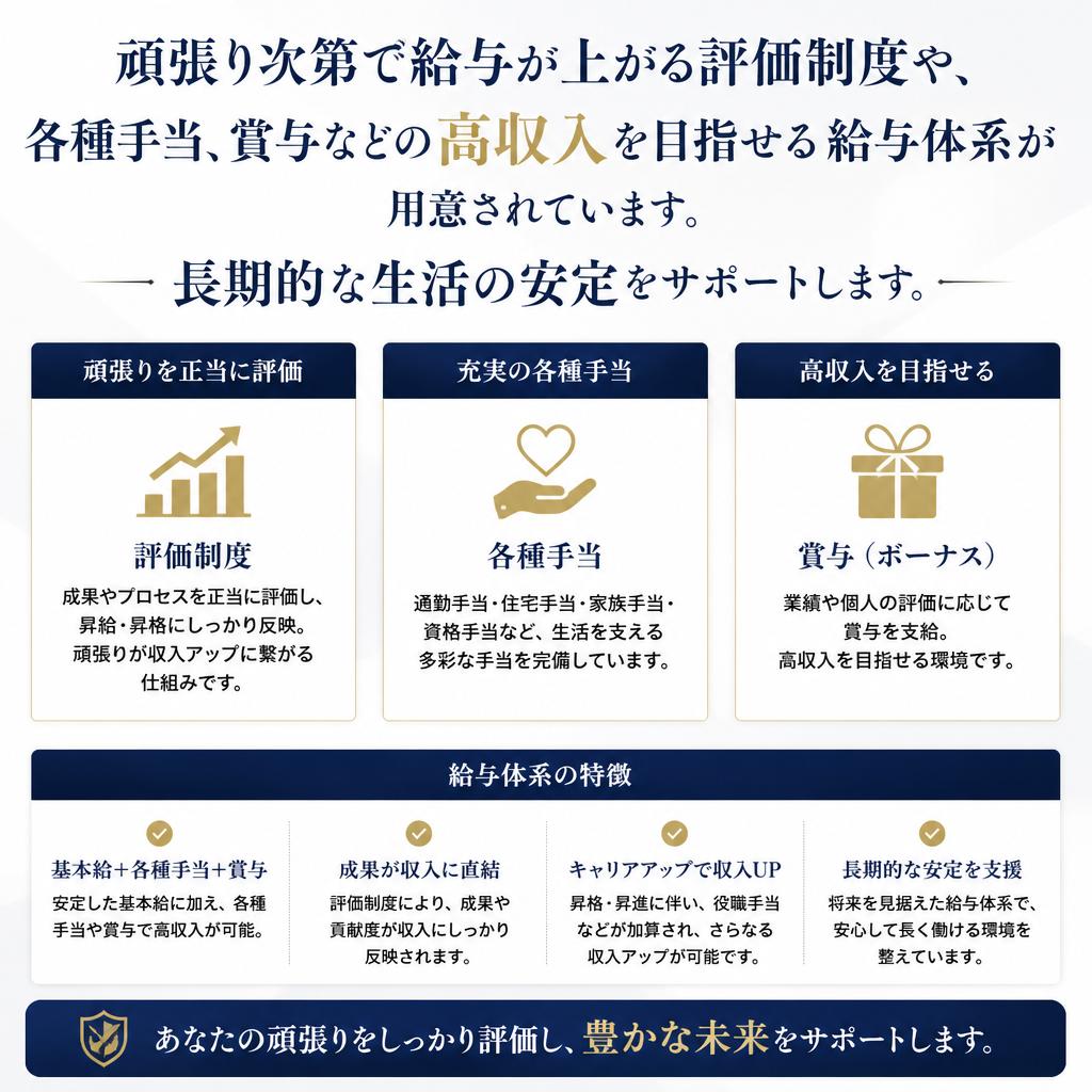 高収入と福利厚生