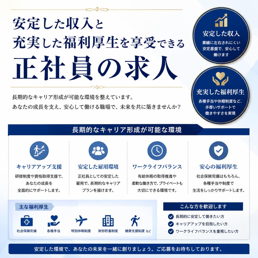 正社員としての安定した雇用