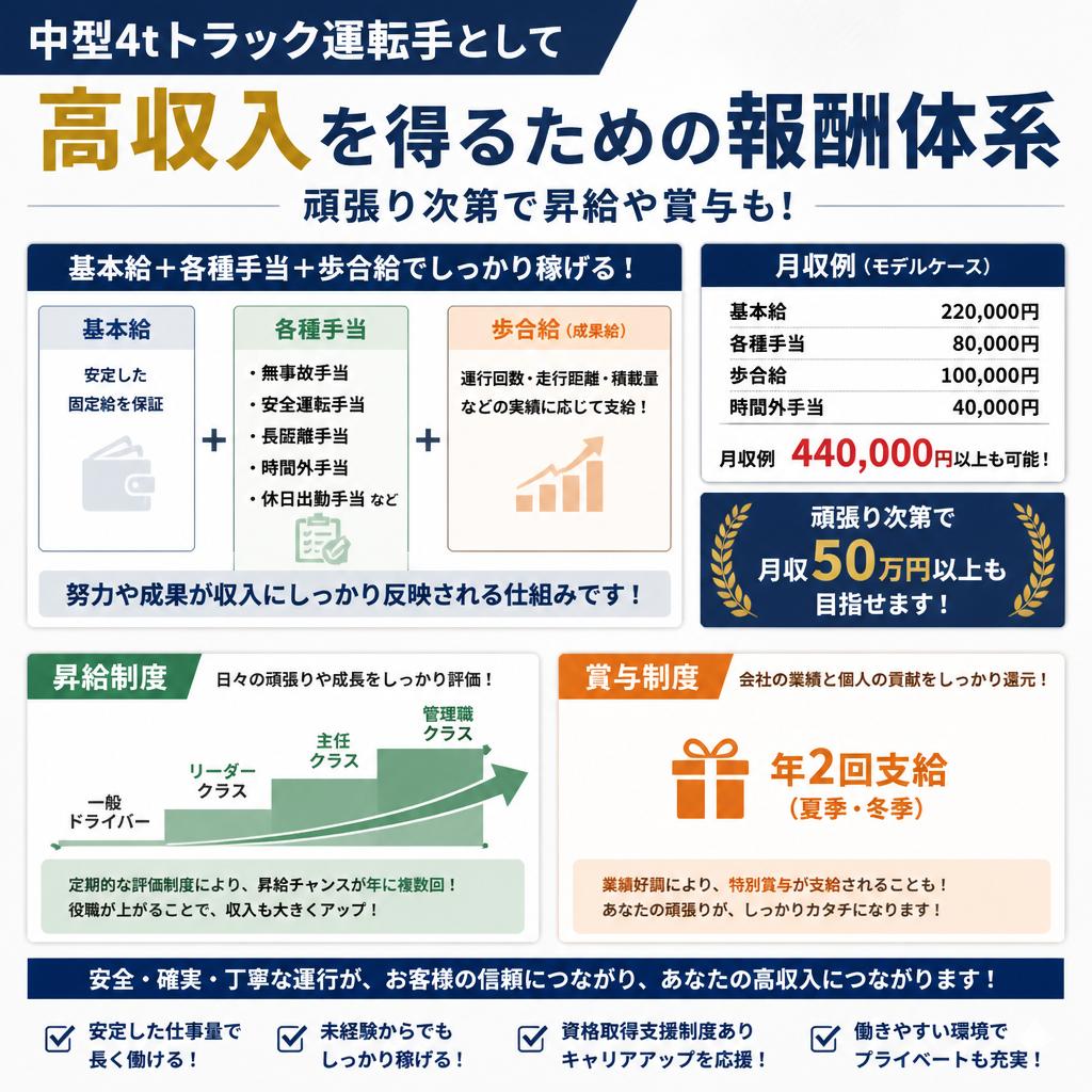 高収入が目指せるトラック運転手